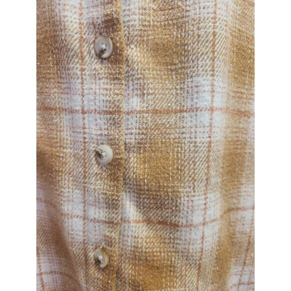 CHIC SOUL Shacket size 1X mustard plaid - Picture 3 of 7